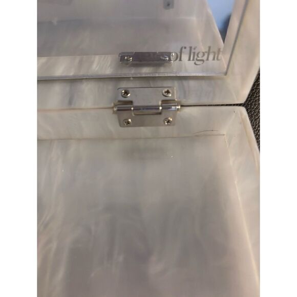 Rae of Light Mother Of Pearl Acrylic Wedding Custom Made BOWMAN Purse - Picture 6 of 13